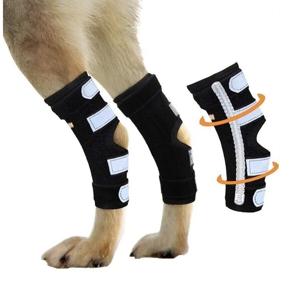 Neoally Dog/Cat Rear Leg Braces w/ Ultra Spring Support XS Long Injury Arthritis - Picture 13 of 16